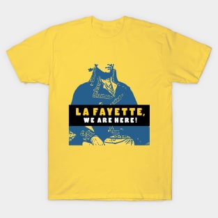 La Fayette, We Are Here! Podcast - Alt Design Yellow T-Shirt